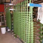 Bastidor industrial para tratamiento electroquímico